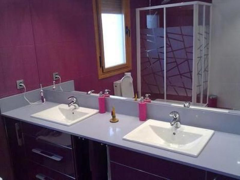 Colorido muebles baño Zamora